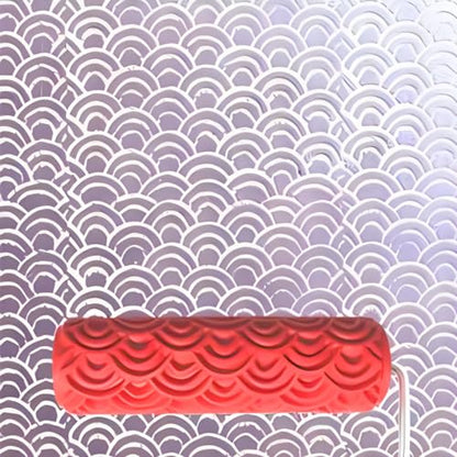 7" Texturing Roller, Patterned Textured Paint Roller, Drywall Texture Tool | Embossed Rubber Paint Roller Supplies, Art Texture Roller, Knockdown Texture Tool for DIY Household Wall Painting (BK320R) - style: BK320R