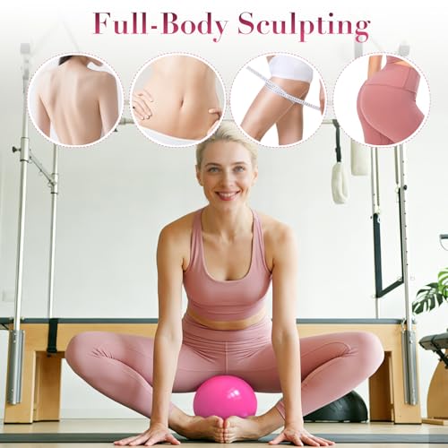 Pilates Kit for Women, 15-Piece Ultimate Pilates Set with Pink Pilates Ring, Ball, Resistance Bands & Essentials - Premium Home Workout Equipment for Full Body Sculpting & Toning, Beginner to Pros