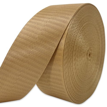 1 1/2" Khaki Nylon Webbing 12yds for Bag Straps Crafts - color: khaki