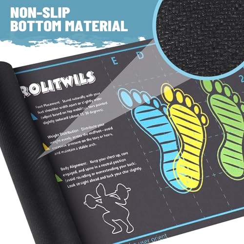 31.5'' X 13.8'' Anti-Slip Squat Mat with Foot Position Guides, Professional-Grade Exercise Mat Perfect for Squats, Leg Training and Lunges, Enhancing Muscle Activation, Versatility and Safety for Home Fitness Enthusiasts - color: Gray