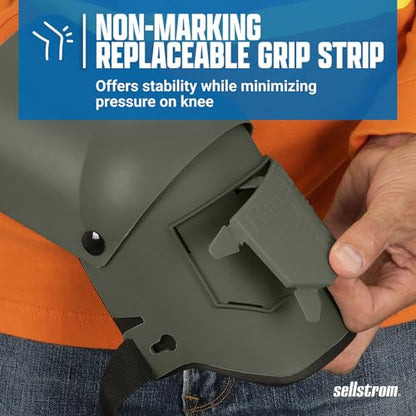 Sellstrom KneePro Professional Construction Kneepads for Work - Men & Women - color: Green