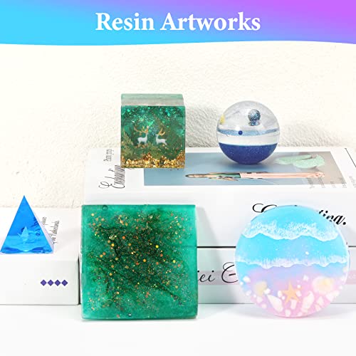 KISREL Large Resin Molds, 3 PCS Silicone Molds Kit for Resin Including Large Hexagonal and Square Heart Resin Mold, Epoxy Resin Molds for Flower Preservation Kit - size: Large 3 PCS