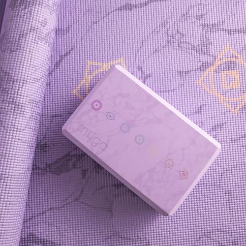 MYGA Yoga Block,Lightweight EVA Foam Yoga Brick,High Density Non-Slip Block for Yoga Poses, Pilates, Balance and Flexibility - color: Chakra, size: One Size