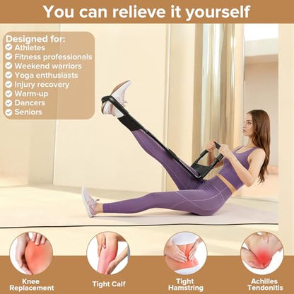 Hamstring Stretcher, Knee Extension Device for Knee Extension & Pain Relief, Adjustable Low Back, Calf, Leg & Hip Stretching Device for Flexibility, ACL Surgery Recovery Physical Therapy Equipment