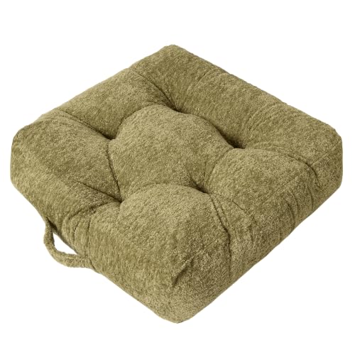 Floor Cushion Pillow, Portable Large - color: Square, Green