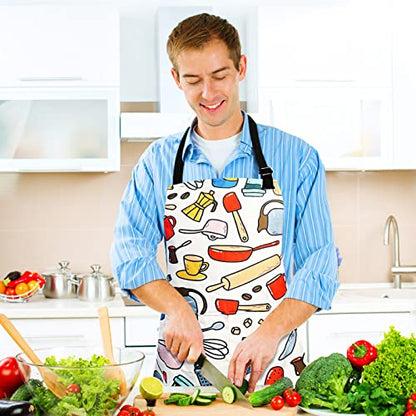 Adjustable Waterproof Apron Bib Apron with 2 Pockets Cooking Kitchen Aprons for Women Men Chef - color: Kitchen Apron