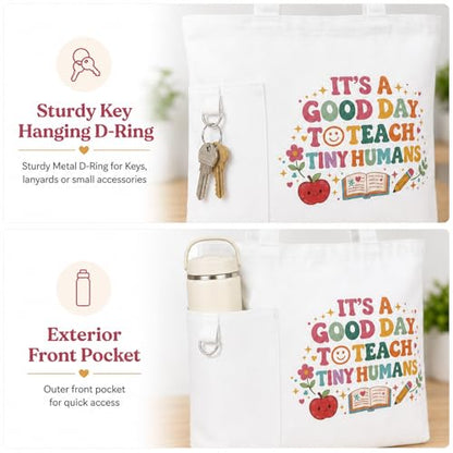 Teacher Tote Bags for Travel Shopping, Teacher Appreciation Gifts - color: Style-1