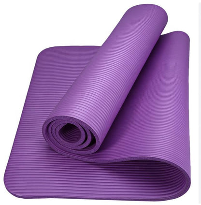 Extra Thick Yoga Mat, 10mm NBR Exercise Mat with Carry Strap, Non-Slip for Home & Gym Workouts, 72x24 inches