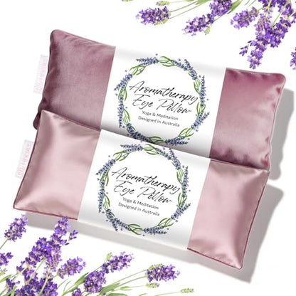 Hihealer Weighted Eye Mask for Sleeping, Lavender Eye Pillow for Spa Yoga - color: Dusty Rose
