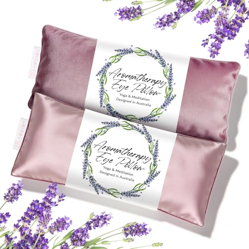 Hihealer Weighted Eye Mask for Sleeping, Lavender Eye Pillow for Spa Yoga - color: Dusty Rose