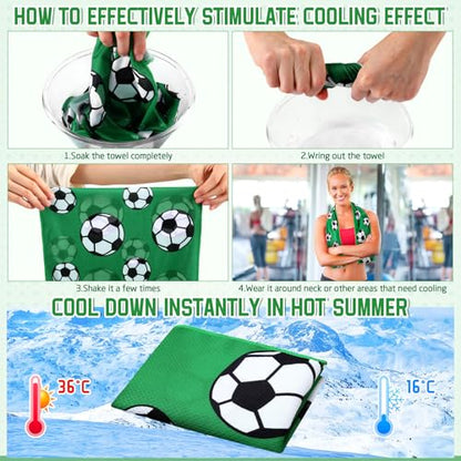 FuWeave 12 Pcs White Soccer Cooling Towels Gifts 40 X 12 Inch - color: White, size: 40 x 12 inches