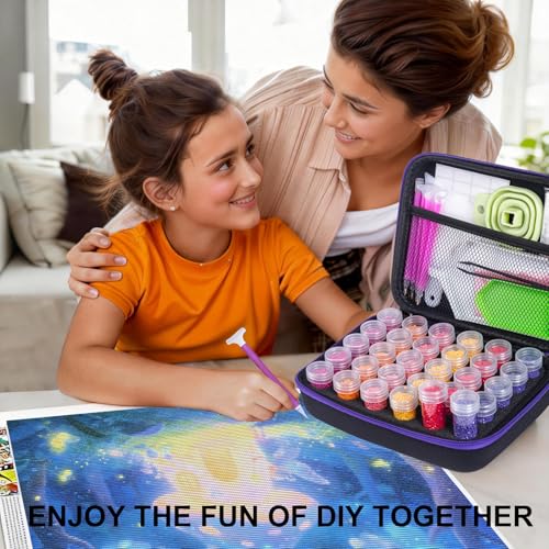 ZYNYXY 30 Slots Diamond Art Storage Container with Diamond Art Accessories and Tools, Portable Bead Storage Boxes for Diamond Painting Kits - size: Small