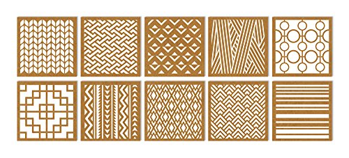 Faber-Castell Mixed Media Stencils - Classic Graphic II - 10 Paper Stencils, 102 - Classic (FC770602) - style: Classic Graphic II