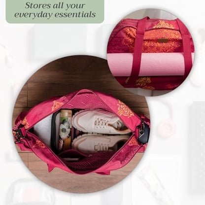Maison d' Hermine Yoga Mat Duffle Bag Gym Tote Yoga Mat Carry Bag - color: Versailles, style: Yoga Mat Duffle Bag