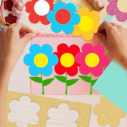 Flower Hole Punch 3 inch Flower Punches for Paper Crafts Scrapbooking | Large Flower Paper Punches for Crafting, Hole Punch Shape Flower, Craft Lever Punch for Card Making, Easy to Use, Clean Cut - style: Flower Paper Punch