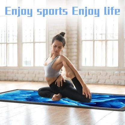 Yoga Mat Towel,Hot Yoga Towel High-Definition Pattern,Machine Washable with Ultra-Absorbent Yoga Towels for Hot Yoga Non Slip for Fitness,Exercise,Pilates,72 x 27 in,Wave - color: Wave