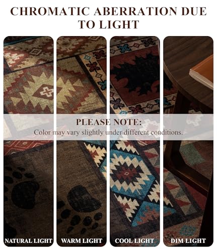 YIHOUSE Washable Rustic Cabin Runner Rug 2x8 Hallway - color: Brown, size: 2'x8' (Runner)