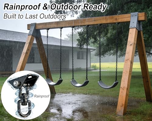 Yose Porch Swing Hanging Kit Heavy Duty 2000lbs Stainless Steel, Easy to Install Swing Hardware with Ceiling Hooks and Hammock Hooks, Complete Swing Set Accessories for Indoor Outdoor Patio Garage