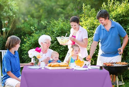 Utopia Kitchen Plastic Table Cloth Disposable [Lavender, 12 Pack] | Rectangle Tablecloth Waterproof Stain Resistant Party Table Cover - color: Lavender, size: 54X108 Inch - 12PC