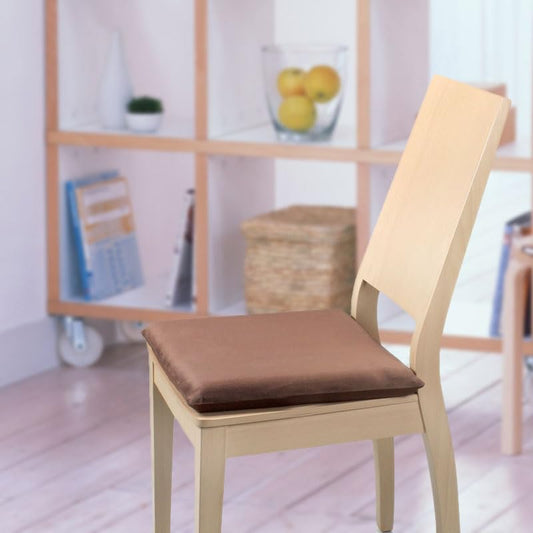 Augld Square Memory Foam Chair Cushion 16x16 in Coffee | Soft Velvet Fabric, Non-slip, High Density Memory Foam, Washable, Seat Cushion for Home, Office, School, Car - color: Coffee, size: 16x16 In