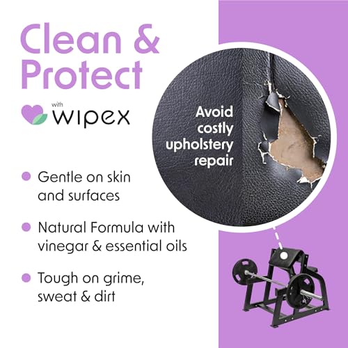 Wipex Gym Wipes - Natural Fitness Equipment Wipes, EWG Verified, Plant-Based Cloth with Lavender & Vinegar, All-Purpose Cleaner - Safe on Peloton Bikes & Yoga Mats, 400 Count - size: 400 Count (Pack of 1), style: Lavender: Bucket