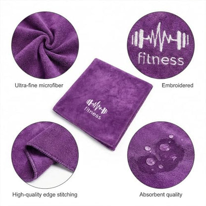 Fitness Towel, Sports Yoga Microfiber Quick-Drying Microfiber Towels for Swimming Gym and Yoga Sweat Pad, Purple - color: Purple