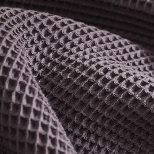 BOLL & BRANCH Waffle Bed Blanket, Full/Queen, Deep Plum - color: Deep Plum, size: Full/Queen