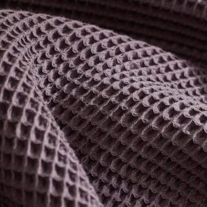 BOLL & BRANCH Waffle Bed Blanket, Full/Queen, Deep Plum - color: Deep Plum, size: Full/Queen