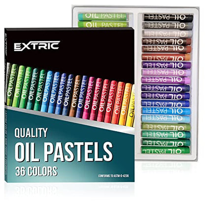 EXTRIC Oil Pastels 36 Colors - Art Supplies for Kids and Artists, Soft Crayons - size: 36 Count (Pack of 1)