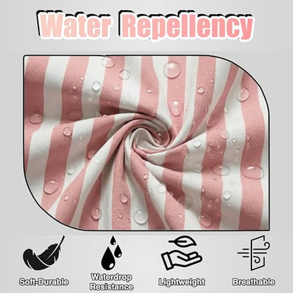 TOSHEX Kitchen Apron Cotton Waterdrop Resistant Adjustable Button Women Men | Premium Cotton Cooking Apron with Pocket. Striped, Gift, Powder Pink - color: Powder Pink