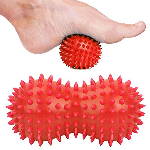 Massage Balls,Pvc Peanut Massage Balls Foot Back Shoulder,Foot Massager,Plantar Fasciitis & All Over Body Deep Tissue Muscle Therapy For Strength Exercise/Relax (2#)
