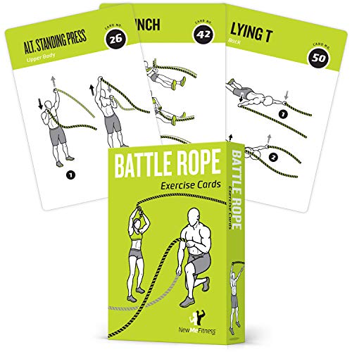 NewMe Fitness Battle Rope Exercise Cards, Fitness Deck for Women and Men - style: Rope