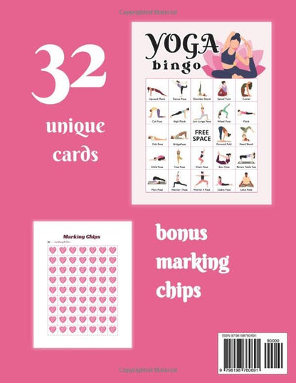 Yoga Bingo: 32-Player Wellness Themed Party Games for Yoga Studios, International Day of Yoga and Self-Care Retreats