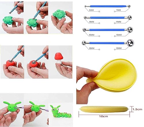 Langqun Clay Sculpting Tools,20Pcs Pottery Tools Kit, Polymer Clay Tools,Pottery Ribs, Air Dry Clay Tools for Sculpting, Modeling, Carving, Modeling