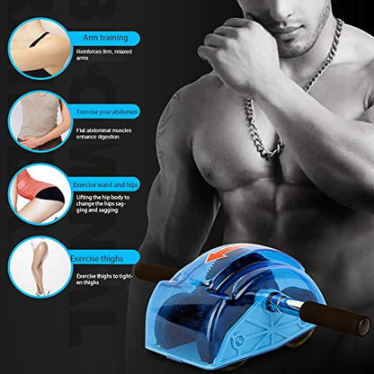 4 Wheel Ab Roller with Ergonomic Grip for Core & Ab Workout, Home Gym