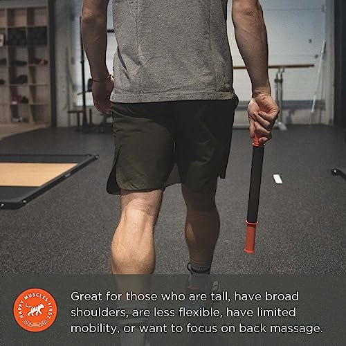 Tiger Tail 22in Massage Stick Portable Roller, Handheld, Deep Tissue Foam Roller, Body Massage and Myofascial Release Tool for Legs, Neck, Calves, Thighs, Shins & Back, The Long One 22, Made in USA - size: 22 Inch The Long One