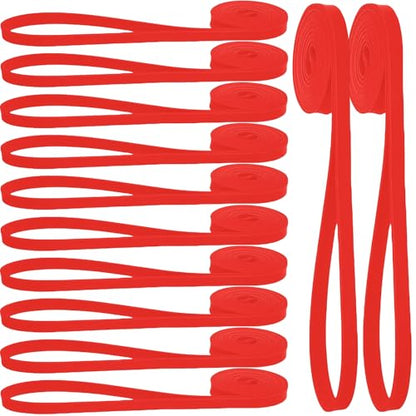 12-Pack Resistance Bands Set - Pull Up Assist, Strength Training & Physical Therapy for Home Gym | Exercise Loop Bands for Men & Women - color: Red 15-35lbs