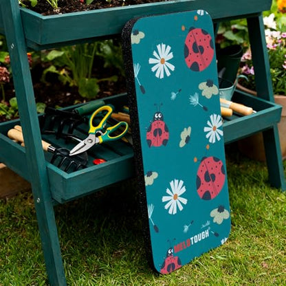 MELOTOUGH Garden Kneeling Pad, 1" Thick Soft NBR Foam Kneeling Pads for Gardening, Cleaning, Work - Lightweight & Comfortable, 15.75"x7.2" (Ladybug) - color: Ladybug