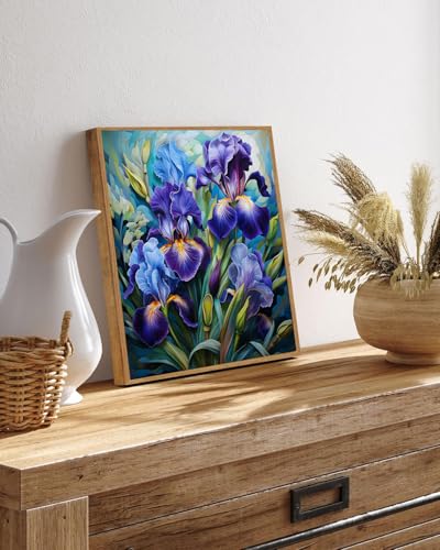 TCDZMYGS Flower Paint by Numbers Kit for Adults Beginner,10x10 inch | Paint by Number for Beginner,Adult Paint by Number,HD Color Canvas,DIY Tool Kits,Stress Relief Craft,Great Gift,With Frame - color: diamond art-flower-1030-2