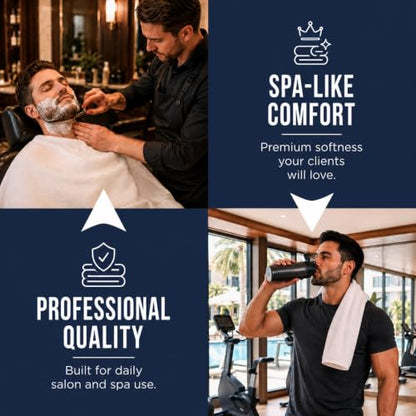 Bulk 72-Pack Professional Salon Spa & Wellness Towels, 16" x 27", White - color: White, size: 72 Pack