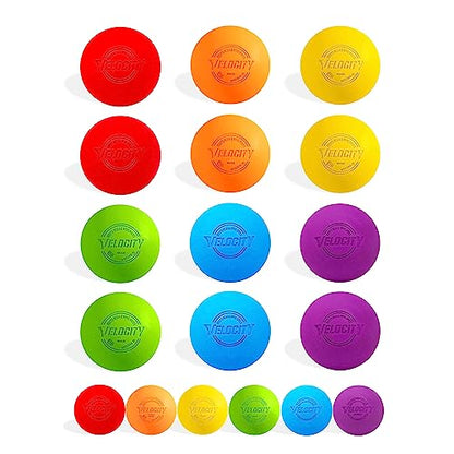 Velocity 라크로스 볼 - 60팩 및 120팩 - 연습용, 공식 NFHS 및 대학 승인 사이즈 - color: 멀티 컬러, size: 60 Balls, style: 연습용 공
