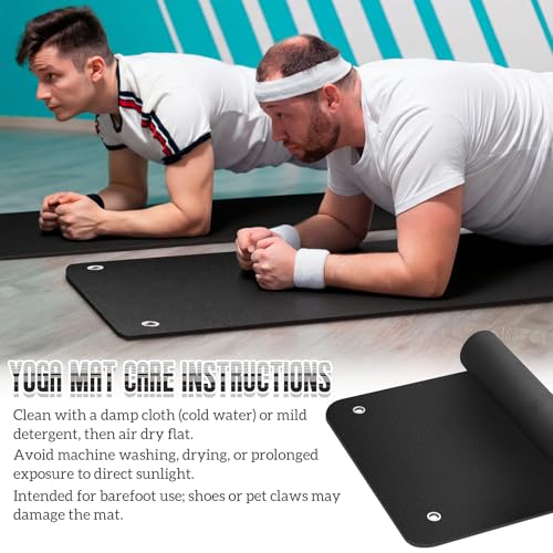 Briwooody Yoga Mat Wall Mount with Holes - color: Black, size: 72"x24"x1/4''
