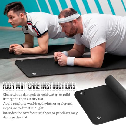 Briwooody Yoga Mat Wall Mount with Holes - color: Black, size: 72"x24"x1/4''