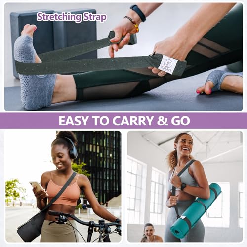 Yoga Mat Carrier Strap, Adjustable Thick Straps Sling for Carrying Large Mats, Stretching Band - color: 1pc Grey