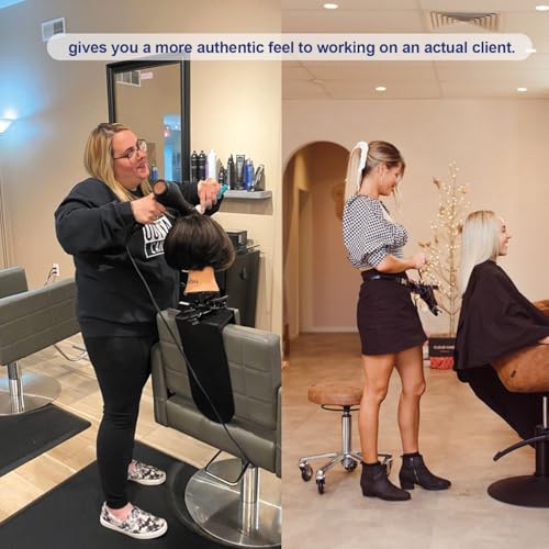 Mannequin Head Clamp Stand for Chairs, Adjustable Wig Head Stand Holder for Cosmetology Hairdressing Seat Back Clamp (Small) - size: Small
