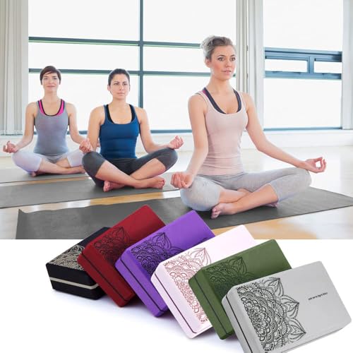 nuveti Yoga Blocks Set of 2, High Density Yoga Brick Foam Blocks to Improve Strength, Flexibility and Balance Brick Foam Blocks - color: ForestGreen