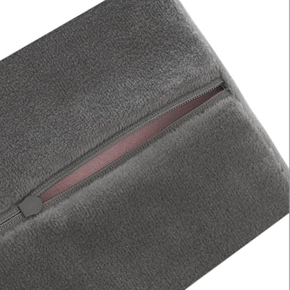 Saloniture Half Round Massage Table Bolster Pillow Pad - 26 x 6 x 3 Inch - Gray Velour - color: Gray