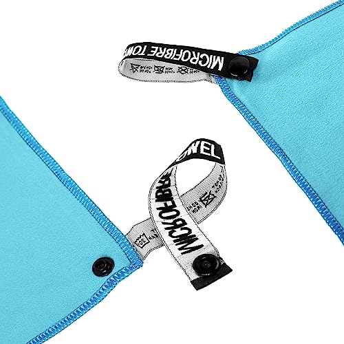 Microfiber Travel Towel, Quick Dry Camping & Gym Towel. Compact - color: Marineblue, size: XXL:40"×72"