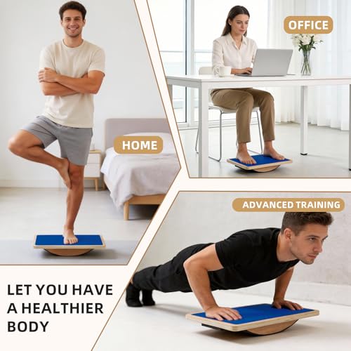 Juoe Balance Board Wobble Board,Balance Toys for Physical Therapy - color: Blue