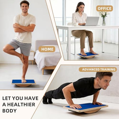 Juoe Balance Board Wobble Board,Balance Toys for Physical Therapy - color: Blue
